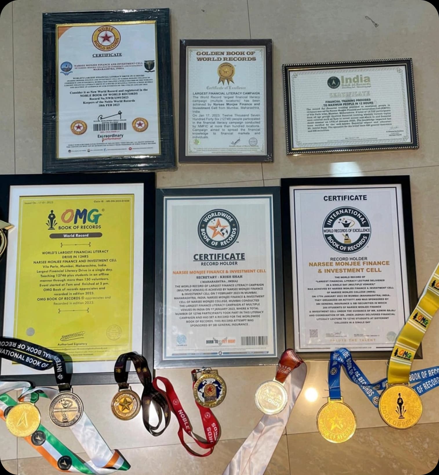 Certificates and awards from Samriddhi project